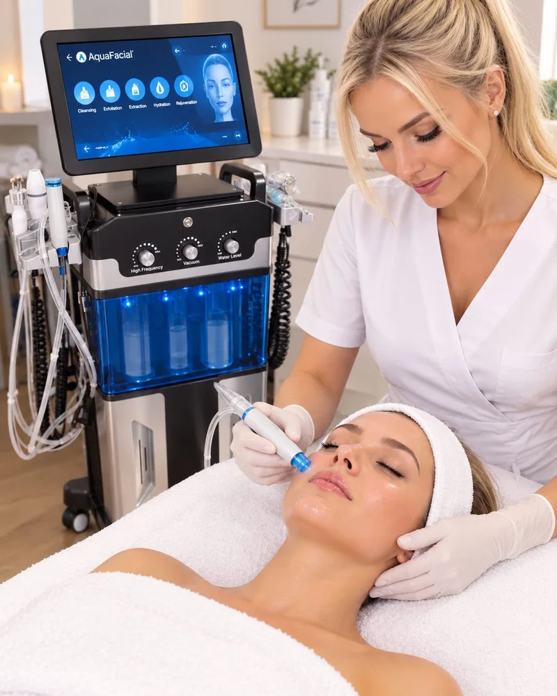 Hydrafacial-Behandlung im Gesicht