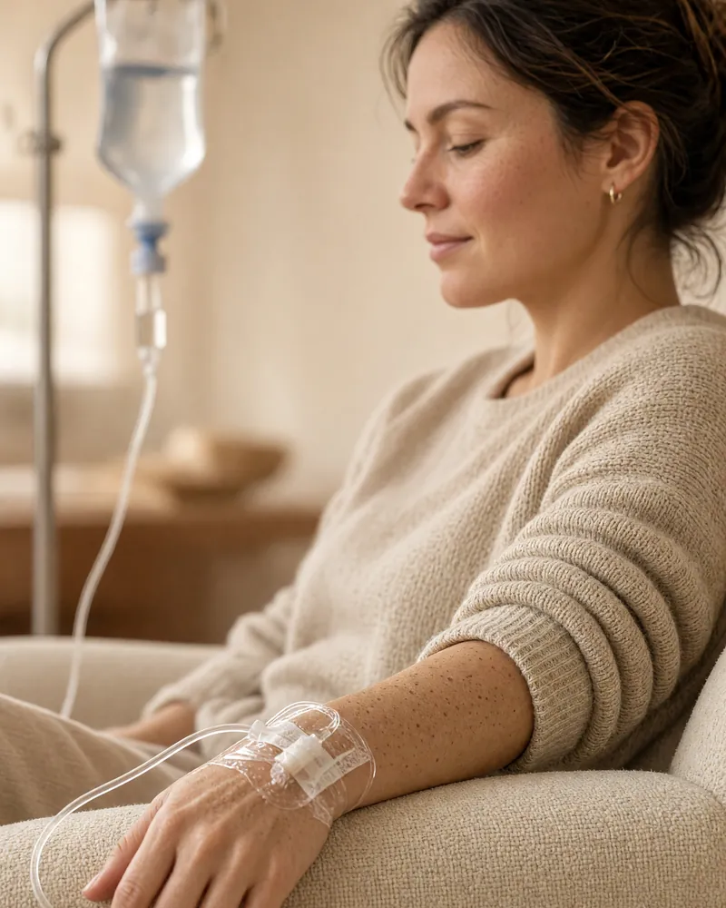 Infusion in heller Praxisumgebung